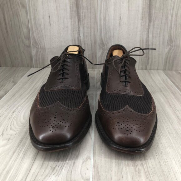 Allen Edmonds Shoes Mens 10D Strawfut Brown Leather Mesh Lace Up Oxfords main image 6